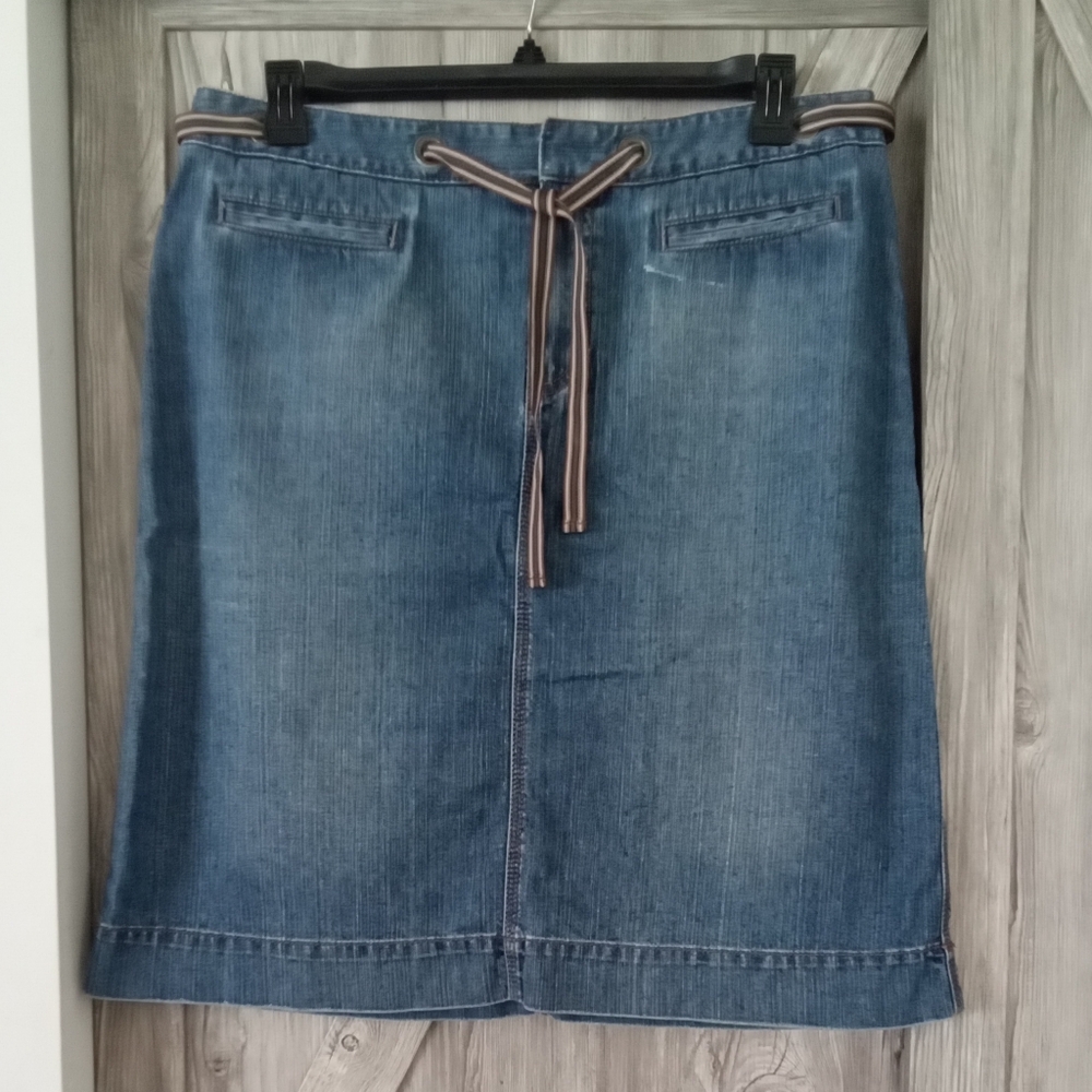 Liz Claiborne Blue Jean Skirt 14